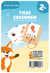 Produktabbildung zu Lochkasten - Erste Übungen - Tiere erkennen 2+ - Kartensatz