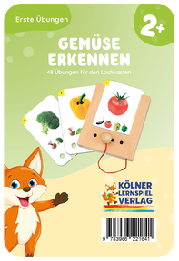 Produktabbildung zu Lochkasten - Erste Übungen - Gemüse erkennen 2+ - Kartensatz