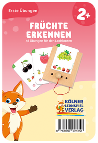 Produktabbildung zu Lochkasten - Erste Übungen - Früchte erkennen 2+ - Kartensatz