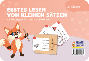 Produktabbildung zu Lochkasten - Erstes Lesen von Sätzen 7-8 - Kartensatz