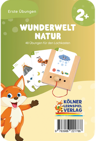 Produktabbildung zu Lochkasten - Erste Übungen - Wunderwelt Natur 2+ - Kartensatz