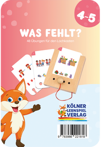 Produktabbildung zu Lochkasten - Was fehlt 4-5 - Kartensatz