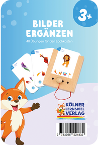 Produktabbildung zu Lochkasten - Bilder ergänzen 3+ - Kartensatz
