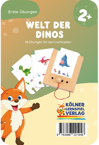 Produktabbildung zu Lochkasten - Erste Übungen - Welt der Dinos 2+ - Kartensatz