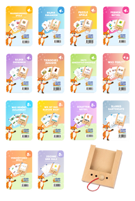 Produktabbildung zu Lochkasten - Set 4-5 Jahre - mit 14 Kartensätzen