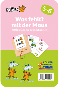 Produktabbildung zu Lochkasten - Was fehlt mit der Maus 5-6 - Kartensatz