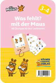 Produktabbildung zu Lochkasten - Was fehlt mit der Maus 3-4 - Kartensatz