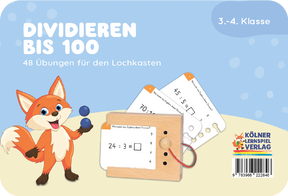 Produktabbildung zu Lochkasten - Dividieren bis 100, 3.-4. Klasse - Kartensatz