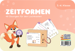 Produktabbildung zu Lochkasten - Zeitformen, 3.-4. Klasse - Kartensatz