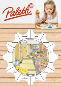 Produktabbildung zu Die PALETTI - Englisch - Sally´s room inclusive CD - Lernscheibentasche