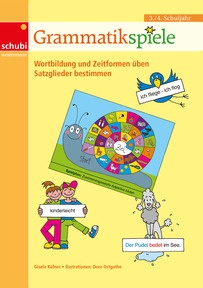 Produktabbildung zu Grammatikspiele - 3. / 4. Schuljahr - Wortbildung und Zeitformen üben, Satzglieder bestimmen