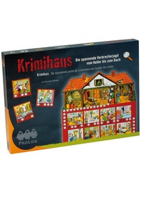 Produktabbildung zu Krimihaus - Die spannende Verbrecherjagd vom Keller bis zum Dach - Ein Spiel für geübte Leseanfänger und als Vorlesespiel für die Sprachförderung