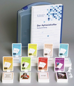 Produktabbildung zu Aphasiekoffer - 8 Basiskartensätze und eine 86-seitige Textsammlung