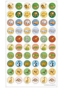Produktabbildung zu Motivationssticker - Zootiere