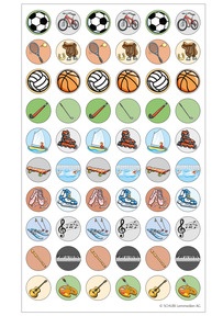 Produktabbildung zu Motivationssticker - Sport und Hobby