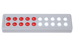Produktabbildung zu SCHUBI Abaco 20 - Modell C - 5/5 Kugeln parallel (rot/weiss)