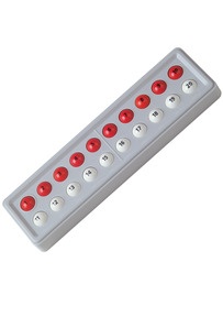 Produktabbildung zu SCHUBI ABACO 20 mit Zahlen - Modell A - 10/10 Kugeln (rot/weiss)
