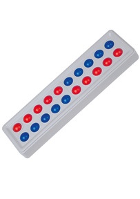 Produktabbildung zu SCHUBI Abaco 20 - Modell B - 5/5 Kugeln versetzt (rot/blau)
