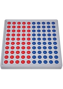 Produktabbildung zu SCHUBI Abaco 100 - Modell B - 5/5 Kugeln (rot/blau)