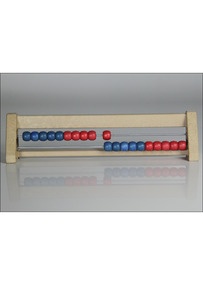 Produktabbildung zu 20er-Rechenrahmen aus RE-Wood® - rot-blau, 5/5 untereinander