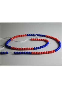Produktabbildung zu 100-er Rechenkette r/b - aus RE-Plastic - 10er-Einteilung