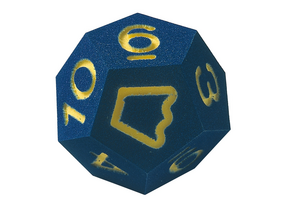 Produktabbildung zu Riesenschulwürfel blau - Schaumstoff, 0 - 10 und Joker