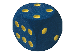 Produktabbildung zu Riesen-Augenwürfel blau - Schaumstoff, 16 cm