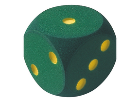 Produktabbildung zu Riesen-Augenwürfel grün - Schaumstoff, 16 cm