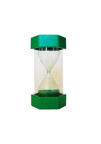 Produktabbildung zu Kleine Sanduhr grün - 1 Minute - 16 cm hoch