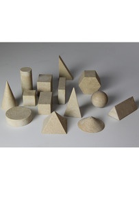 Produktabbildung zu Geometriekörpersatz - 14 Stück RE-Wood®