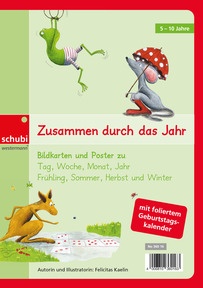 Produktabbildung zu Zusammen durch das Jahr - Bildkarten und Poster zu Tag, Woche, Monat, Jahr, Frühling, Sommer, Herbst und Winter