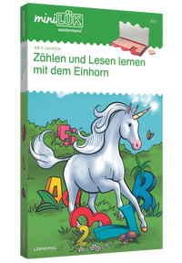 Produktabbildung zu miniLÜK-Set Zählen und lesen Einhorn