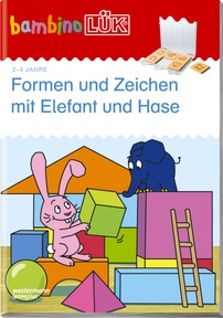 Produktabbildung zu bambinoLÜK - 2/3/4 Jahre - Formen und Zeichen mit Elefant und Hase