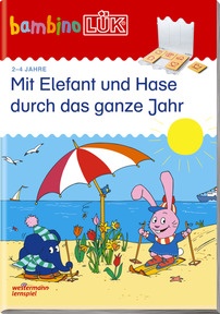 Produktabbildung zu bambinoLÜK - 2/3/4 Jahre - Mit Elefant und Hase durch das ganze Jahr
