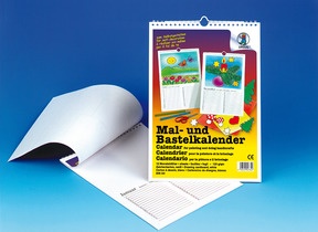 Produktabbildung zu Immerwährender Kalender A4 weiss - einzeln
