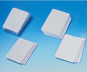 Produktabbildung zu Blanko-Spielkarten - weiss / weiss - 4 Pakete mit je 55 Karten