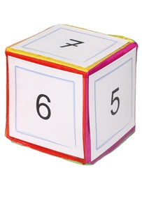Produktabbildung zu Blanko-Würfel mit Einstecktaschen - gross, Kantenlänge 15 cm