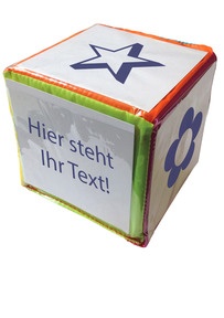 Produktabbildung zu Blanko-Würfel mit Einstecktaschen - gross, Kantenlänge 20 cm