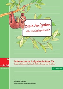 Produktabbildung zu Coole Aufgaben für zwischendurch - Differenzierte Aufgabenblätter für Sprache, Mathematik, Visuelle Wahrnehmung und Gestalten - 1. Schuljahr