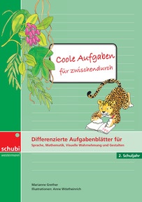 Produktabbildung zu Coole Aufgaben für zwischendurch - Differenzierte Aufgabenblätter für Sprache, Mathematik, Visuelle Wahrnehmung und Gestalten - 2. Schuljahr