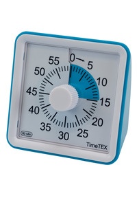 Produktabbildung zu Zeitdauer-Uhr "lautlos" compact - blau