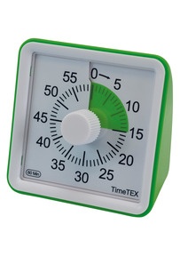 Produktabbildung zu Zeitdauer-Uhr "lautlos" compact - grün