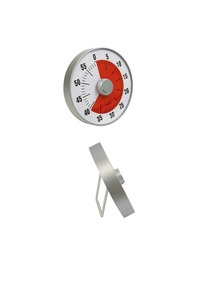 Produktabbildung zu Zeitdauer-Uhr "lautlos" L - 19 cm, rot