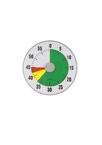 Produktabbildung zu Zeitdauer-Uhr "lautlos" XL - 32 cm, mit Ampelscheibe