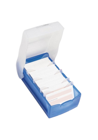 Produktabbildung zu Lernbox A8 - blau, 5 Fächer, leer