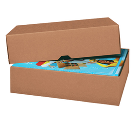 Produktabbildung zu Stülpschachtel braun - 300 x 213 x 46 mm