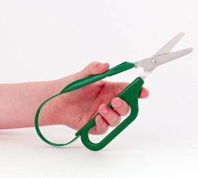 Produktabbildung zu Lernschere «Easy-Grip» - grün, mit grosser Schlaufe, für Linkshänder