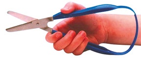 Produktabbildung zu Lernschere «Easy-Grip» - blau, für Rechtshänder, 45 mm