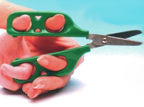 Produktabbildung zu Übungsschere für Linkshänder - 45 mm, grün