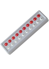 Produktabbildung zu SCHUBI ABACO 20 mit Zahlen - Modell A 10/10 Kugeln (rot/weiß)